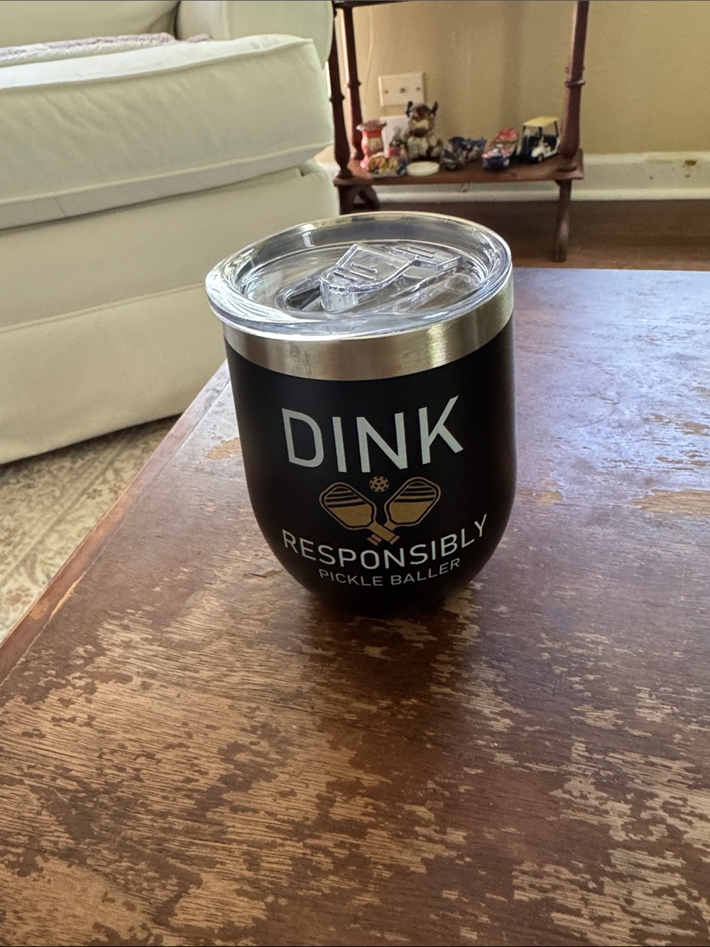 DINK Responsibly Pickle Baller Small Insulated Tumbler - Black Brand New